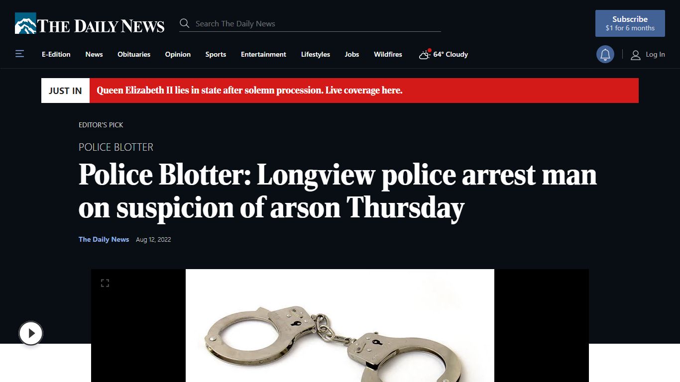Police Blotter: Longview police arrest man on suspicion of arson ...